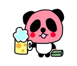 Girl&Panda- carefree words and honorific sticker #3712547