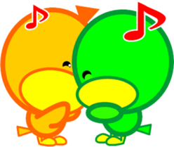 Five pretty small birds sticker #3714836