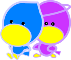 Five pretty small birds sticker #3714867