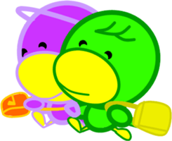 Five pretty small birds sticker #3714870