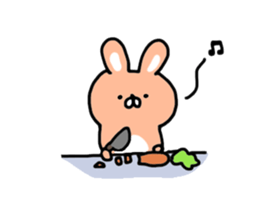 Cute mini rabbit sticker #3715053