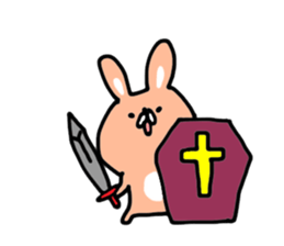 Cute mini rabbit sticker #3715065