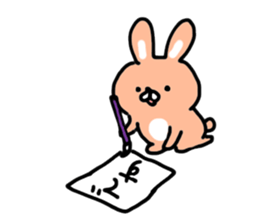 Cute mini rabbit sticker #3715066