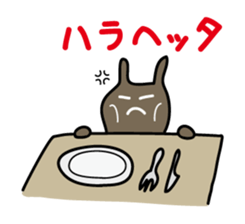 cheeky rabbit Sticker sticker #3715095