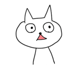 the slow life with a white cat sticker #3716407