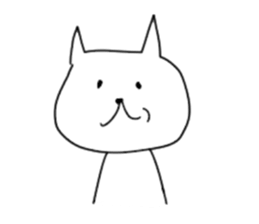 the slow life with a white cat sticker #3716416