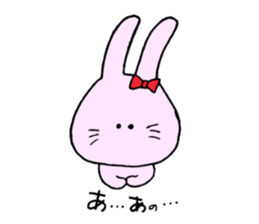 The rabbit which is in love sticker #3717925