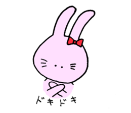 The rabbit which is in love sticker #3717927