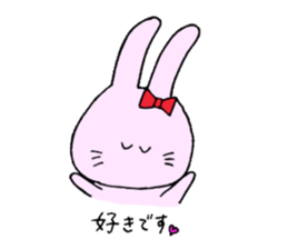 The rabbit which is in love sticker #3717929