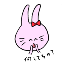 The rabbit which is in love sticker #3717930