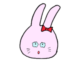 The rabbit which is in love sticker #3717934