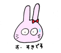 The rabbit which is in love sticker #3717947