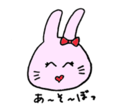 The rabbit which is in love sticker #3717949