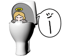 God of toilet sticker #3718601