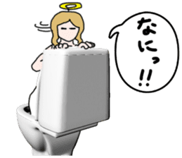 God of toilet sticker #3718604