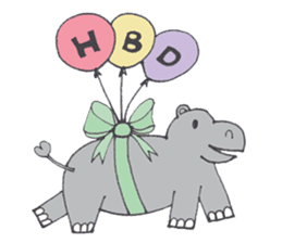 Kooky The Hippo sticker #3718651