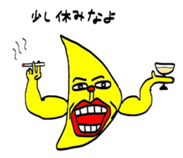 with a turned up chin lemon sticker #3718680