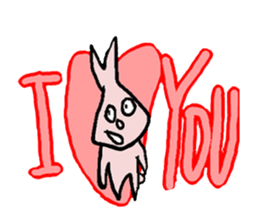 Indifference symptom rabbit~couple~ sticker #3719774