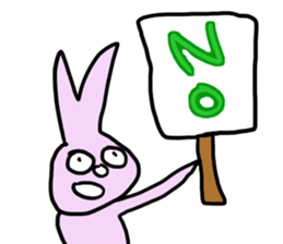 Indifference symptom rabbit~couple~ sticker #3719789