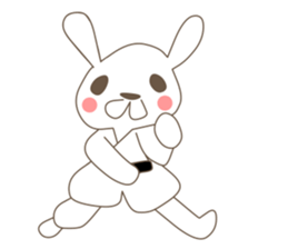 rabbit and sports and suites. sticker #3720722