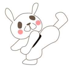 rabbit and sports and suites. sticker #3720729