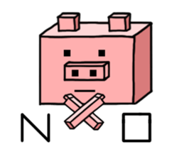 quadrangle pig sticker #3721245