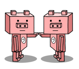 quadrangle pig sticker #3721249