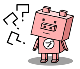 quadrangle pig sticker #3721263