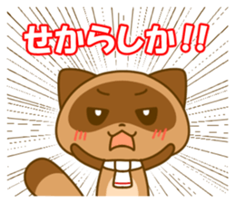 Kumamoto valve Sticker of raccoon sticker #3721607