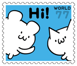 Stamp Sticker(Funny CAT&BEAR) sticker #3721675