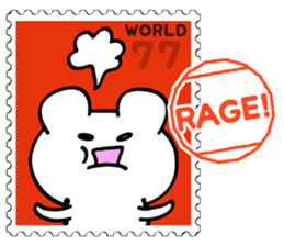 Stamp Sticker(Funny CAT&BEAR) sticker #3721676