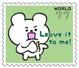 Stamp Sticker(Funny CAT&BEAR) sticker #3721685