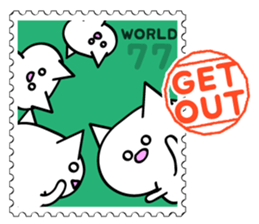 Stamp Sticker(Funny CAT&BEAR) sticker #3721686