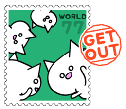 Stamp Sticker(Funny CAT&BEAR) sticker #3721686