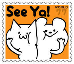 Stamp Sticker(Funny CAT&BEAR) sticker #3721705