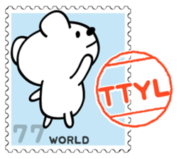 Stamp Sticker(Funny CAT&BEAR) sticker #3721708