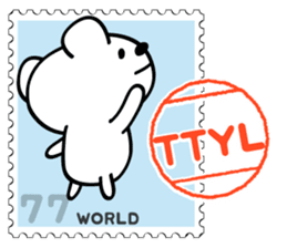 Stamp Sticker(Funny CAT&BEAR) sticker #3721708