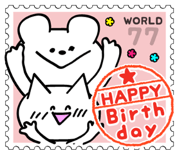 Stamp Sticker(Funny CAT&BEAR) sticker #3721709