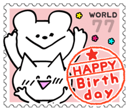 Stamp Sticker(Funny CAT&BEAR) sticker #3721709