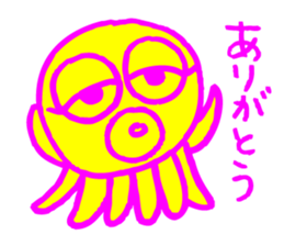 Octopus with the fluorescence color sticker #3722811