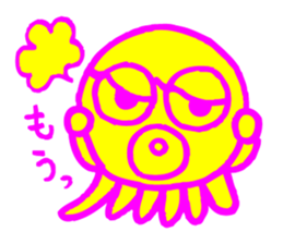 Octopus with the fluorescence color sticker #3722828