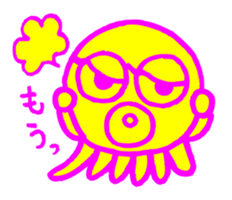 Octopus with the fluorescence color sticker #3722828
