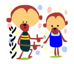 Handwritten sticker of a loose monkey. sticker #3723731