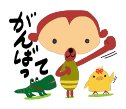 Handwritten sticker of a loose monkey. sticker #3723743