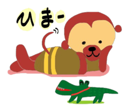 Handwritten sticker of a loose monkey. sticker #3723746