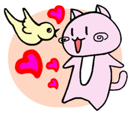 Kawaii!? Sticker of the pink cat sticker #3725311