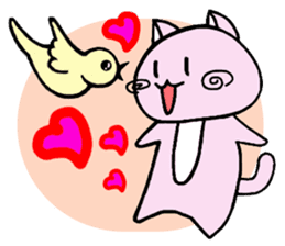 Kawaii!? Sticker of the pink cat sticker #3725311