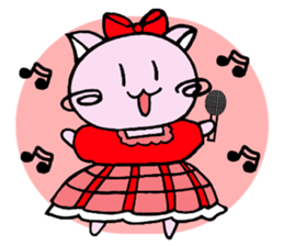 Kawaii!? Sticker of the pink cat sticker #3725312