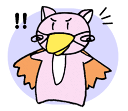 Kawaii!? Sticker of the pink cat sticker #3725315