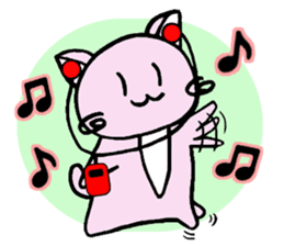 Kawaii!? Sticker of the pink cat sticker #3725318